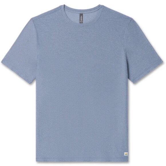 Vuori Strato Tech Tee Men's Performance Shirt in Chambray Heather Blue - Medium - Picture 3 of 7